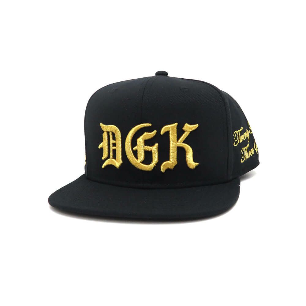 DGK CAP ディージーケー キャップ DGK STATEMENT SNAPBACK BLACK スケートボード スケボー 