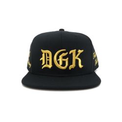 DGK CAP ディージーケー キャップ DGK STATEMENT SNAPBACK BLACK スケートボード スケボー 1