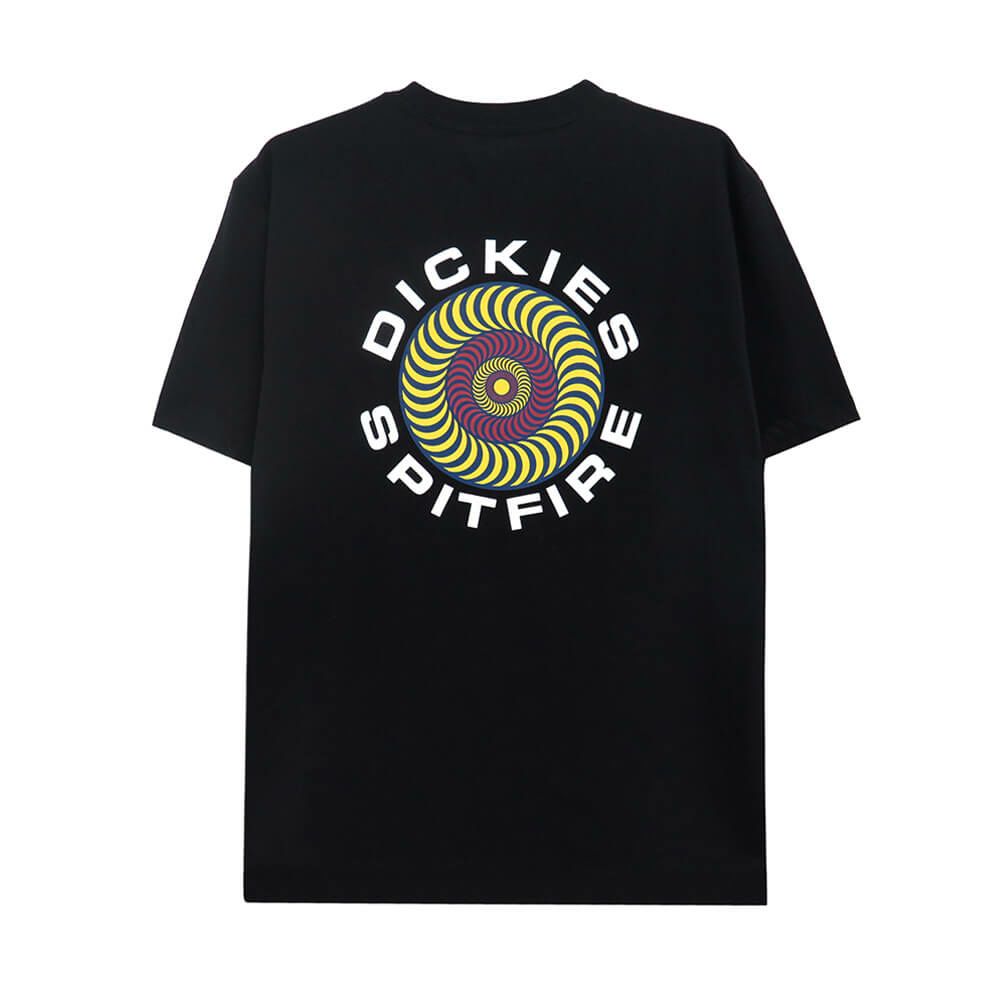 DICKIES SKATEBOARDING T-SHIRT ディッキーズ スケートボーディング Tシャツ DICKIES X SPITFIRE GRAPHIC BLACK スケートボード スケボー 