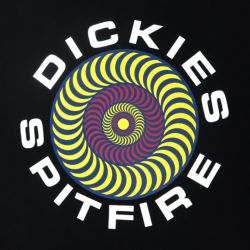 DICKIES SKATEBOARDING T-SHIRT ディッキーズ スケートボーディング Tシャツ DICKIES X SPITFIRE GRAPHIC BLACK スケートボード スケボー 3