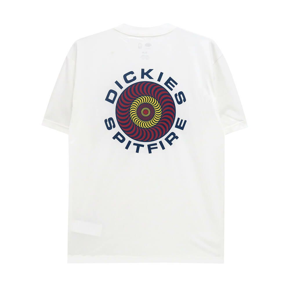 DICKIES SKATEBOARDING T-SHIRT ディッキーズ スケートボーディング Tシャツ DICKIES X SPITFIRE GRAPHIC WHITE スケートボード スケボー 