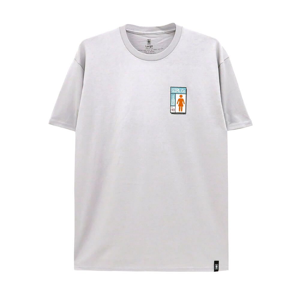 GIRL T-SHIRT ガール Tシャツ GRIDBOX SILVER スケートボード スケボー 