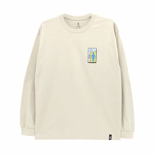 GIRL LONG SLEEVE ガール ロングスリーブTシャツ GRIDBOX KHAKI スケートボード スケボー 