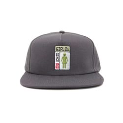 GIRL CAP ガール キャップ GRIDBOX 5 PANEL SNAPBACK GREY スケートボード スケボー 1