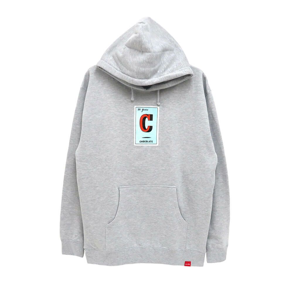 CHOCOLATE HOOD チョコレート パーカー LOTERIA "C" PULLOVER GREY スケートボード スケボー 