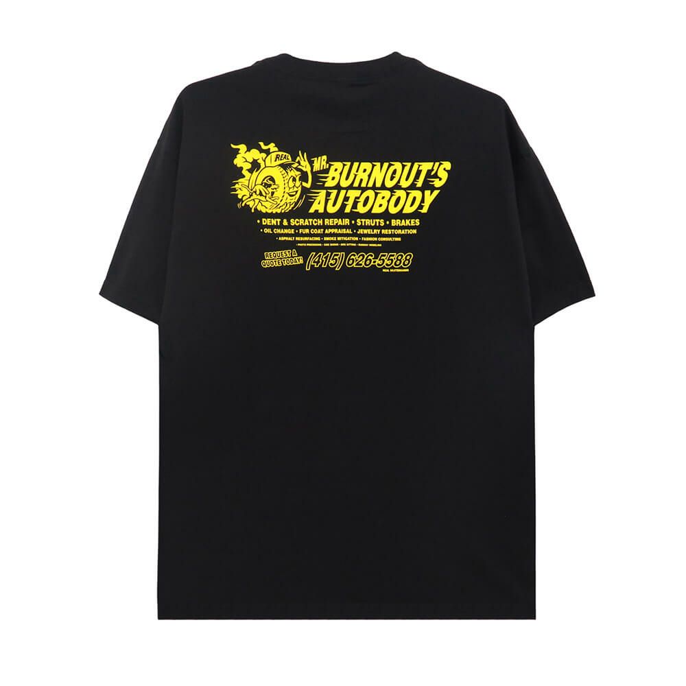 REAL T-SHIRT リアル Tシャツ AUTOBODY BLACK スケートボード スケボー 