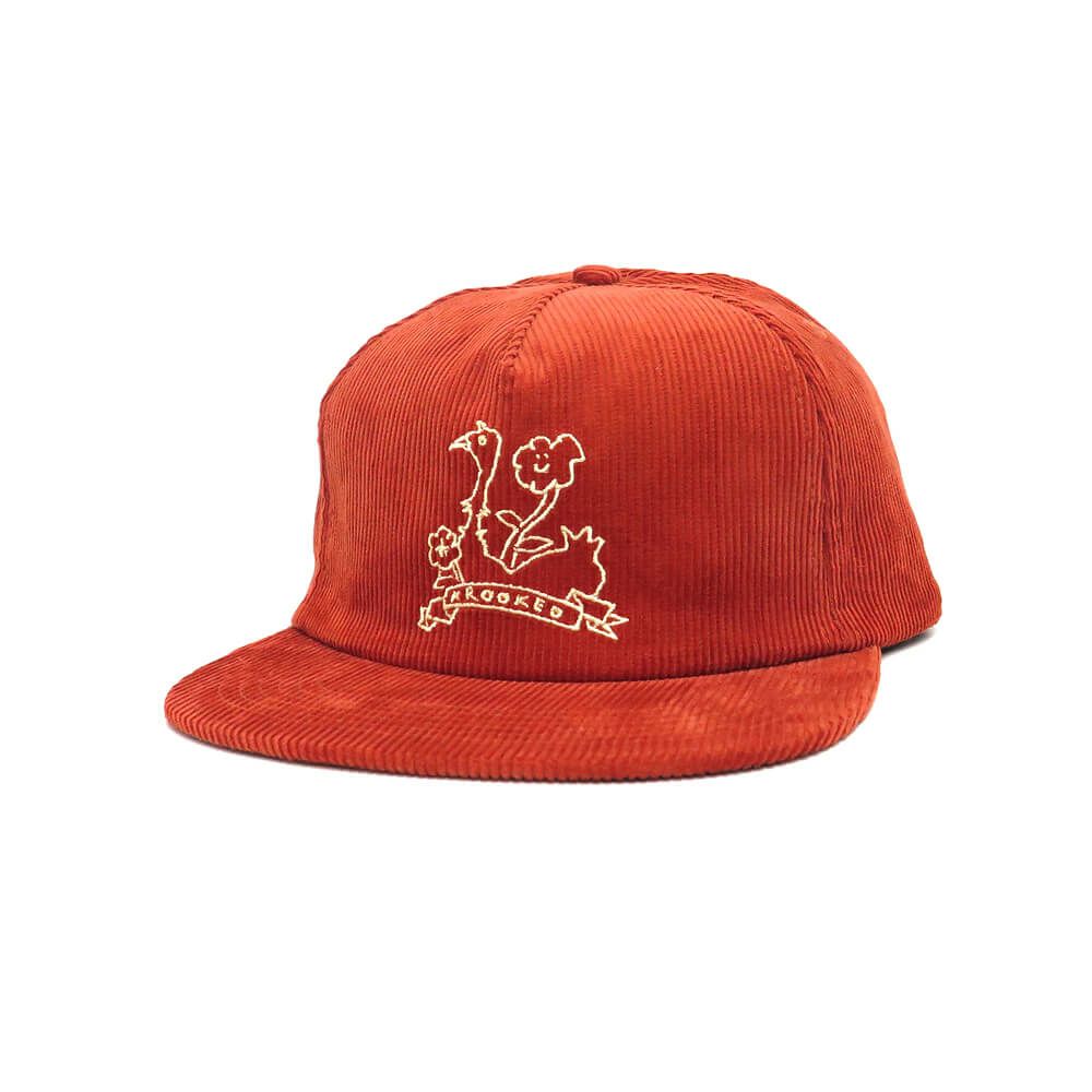  KROOKED CAP クルキッド キャップ BELLE CORDUROY SNAPBACK RUST スケートボード スケボー 