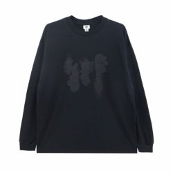 KAWA LONG SLEEVE 川 ロングスリーブTシャツ 川 BIG LOGO BLACK/BLACK スケートボード スケボー 