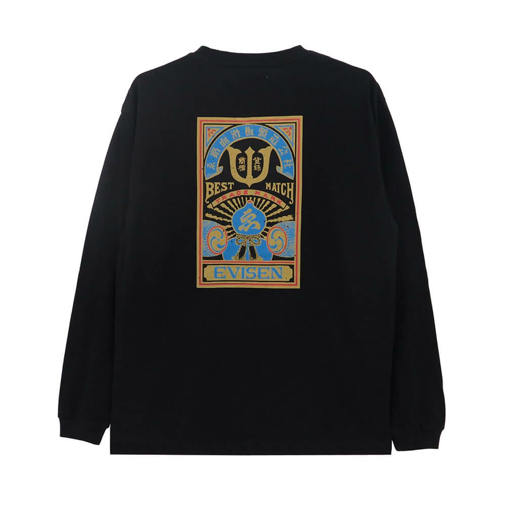 EVISEN LONG SLEEVE エビセン ロングスリーブTシャツ BEST MATCH BLACK スケートボード スケボー 