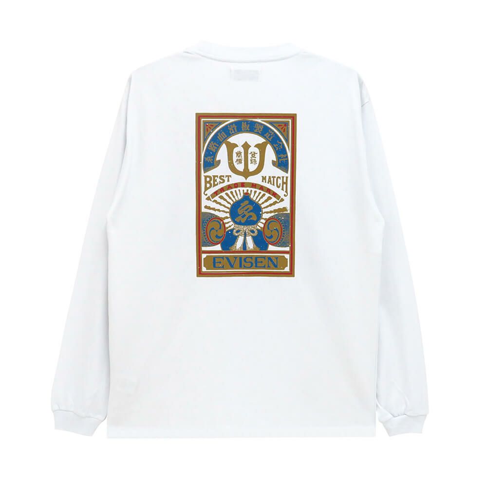 EVISEN LONG SLEEVE エビセン ロングスリーブTシャツ BEST MATCH WHITE スケートボード スケボー 