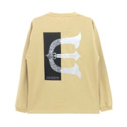 EVISEN LONG SLEEVE エビセン ロングスリーブTシャツ RECTANGLE LOGO SAND スケートボード スケボー 