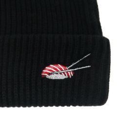 EVISEN KNITCAP エビセン ニットキャップ SUSHI BEANIE BLACK スケートボード スケボー 2