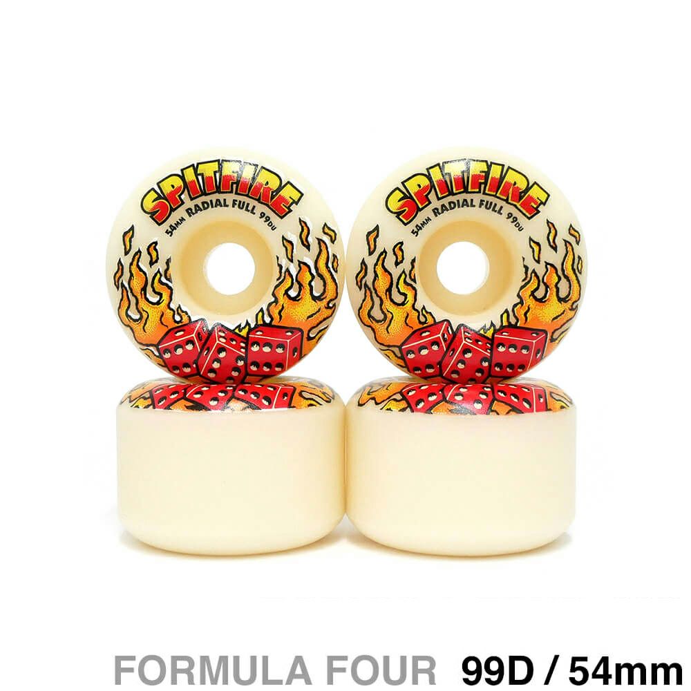 SPITFIRE WHEEL スピットファイヤー ウィール FORMULA FOUR (F4) RADIAL FULL 99D HOT HAND 54mm スケートボード スケボー