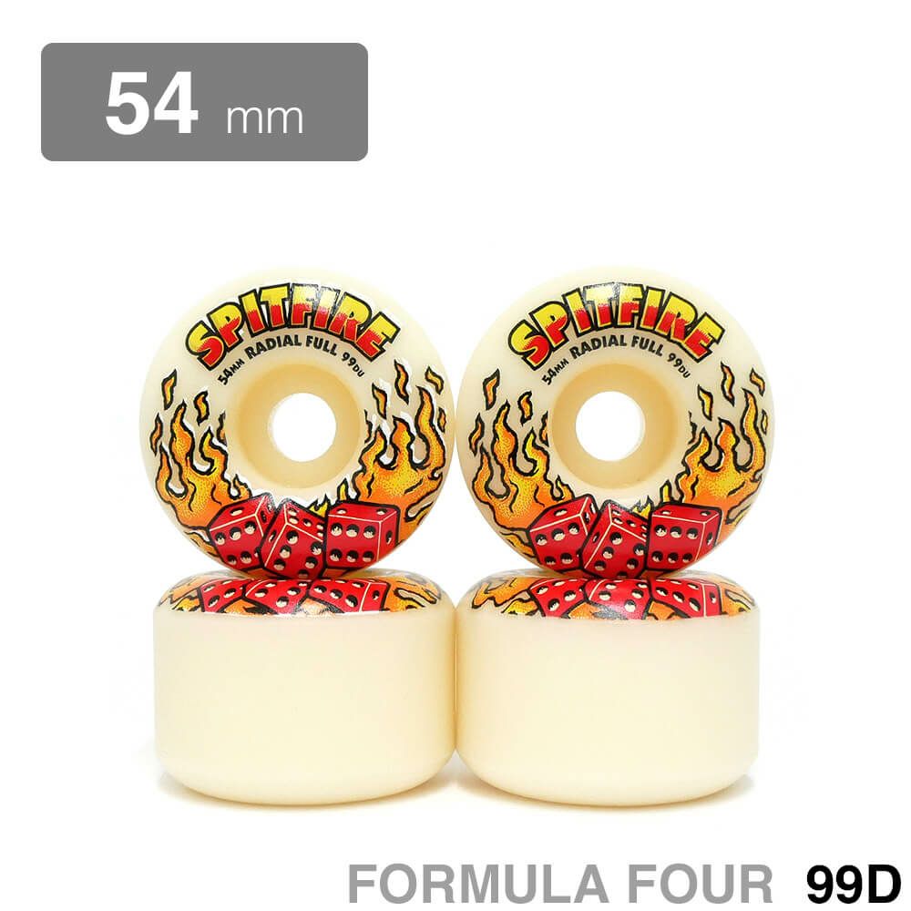 SPITFIRE WHEEL スピットファイヤー ウィール FORMULA FOUR (F4) RADIAL FULL 99D HOT HAND 54mm スケートボード スケボー