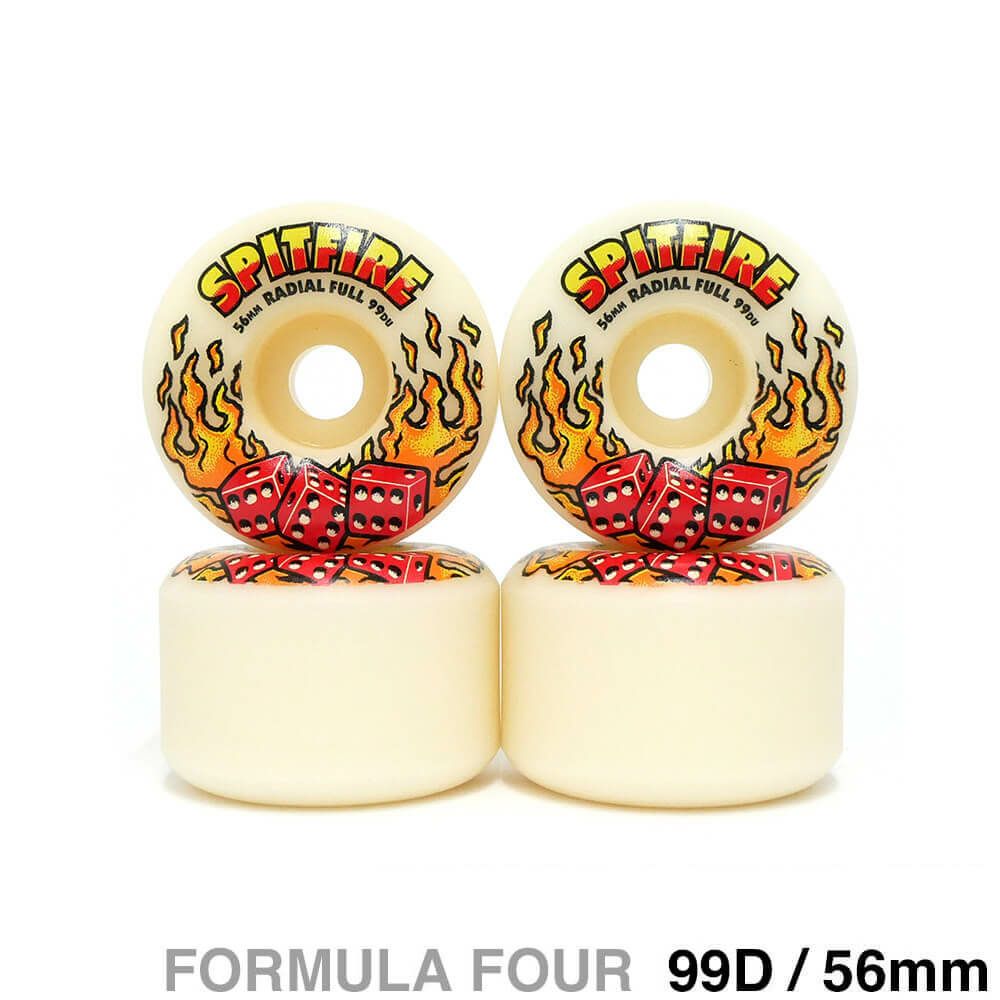 SPITFIRE WHEEL スピットファイヤー ウィール FORMULA FOUR (F4) RADIAL FULL 99D HOT HAND 56mm スケートボード スケボー
