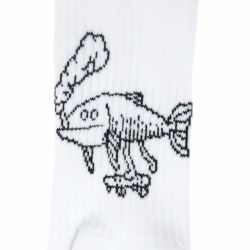 CHAOS FISHING CLUB SOCKS カオスフィッシングクラブ ソックス 靴下 1 PAC OSAKANAKUN WHITE スケートボード スケボー 4