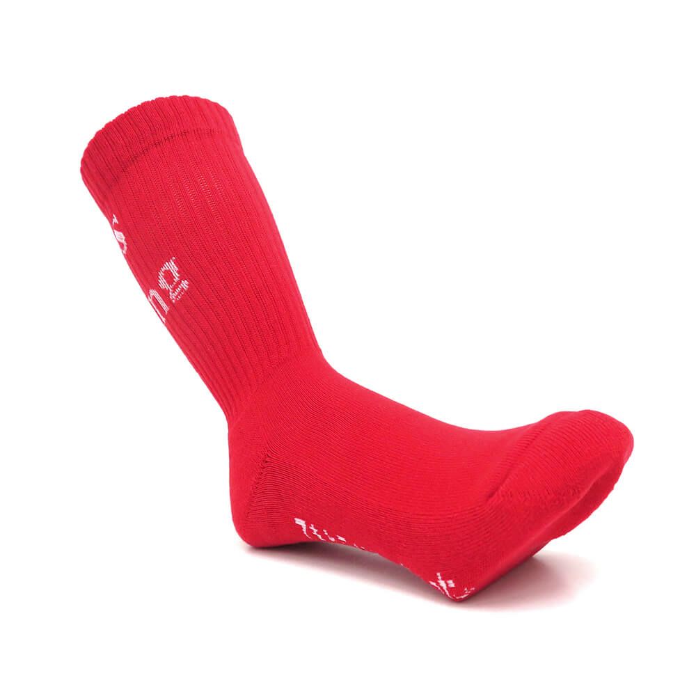 CHAOS FISHING CLUB SOCKS カオスフィッシングクラブ ソックス 靴下 1 PAC LOGO RED スケートボード スケボー 