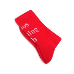 CHAOS FISHING CLUB SOCKS カオスフィッシングクラブ ソックス 靴下 1 PAC LOGO RED スケートボード スケボー 6