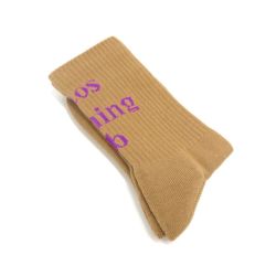 CHAOS FISHING CLUB SOCKS カオスフィッシングクラブ ソックス 靴下 1 PAC LOGO BROWN スケートボード スケボー 6