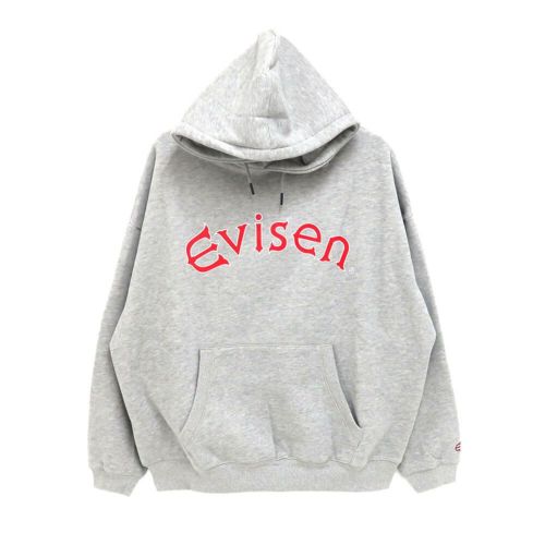 EVISEN HOOD エビセン パーカー ARCH LOGO ASH スケートボード スケボー 