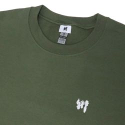 KAWA CREW SWEAT 川 トレーナー 川 LOGO 1POINT GREEN/WHITE 刺繍ロゴ スケートボード スケボー 1