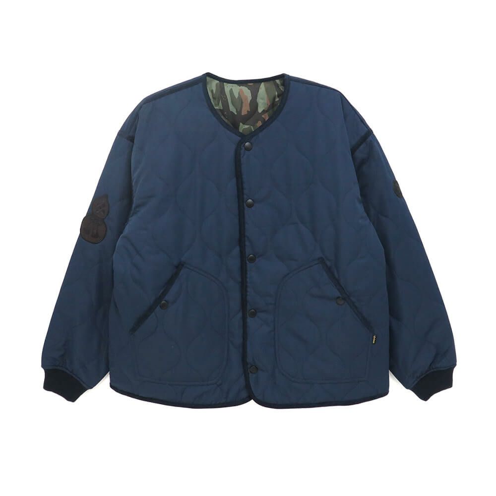 EVISEN JACKET エビセン ジャケット REVERSIBLE SOURVENIR QUILTED NAVY スケートボード スケボー 