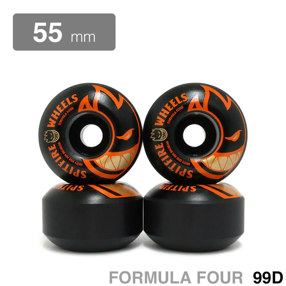 SPITFIRE WHEEL スピットファイヤー ウィール FORMULA FOUR (F4) BIGHEAD SHAPE 99D DEVIL’S NIGHT 黒 55mm スケートボード スケボー