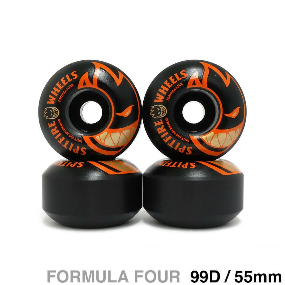 SPITFIRE WHEEL スピットファイヤー ウィール FORMULA FOUR (F4) BIGHEAD SHAPE 99D DEVIL’S NIGHT 黒 55mm スケートボード スケボー