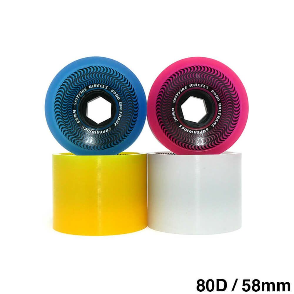 SPITFIRE WHEEL スピットファイヤー ソフトウィール（クルーザー） 80HD SUPERWIDES CMYK マルチ 58mm スケートボード スケボー