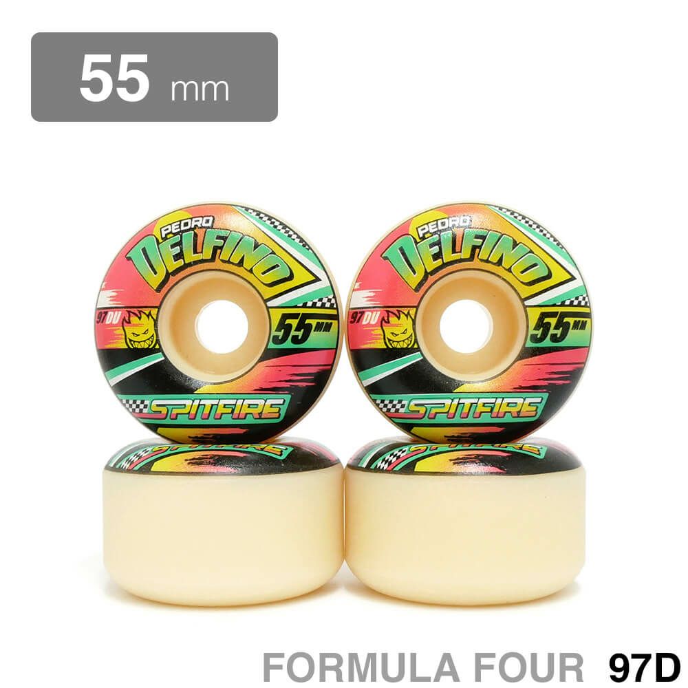 SPITFIRE WHEEL スピットファイヤー ウィール FORMULA FOUR (F4) RADIALS 97D PEDRO DELFINO TURBO 55mm スケートボード スケボー