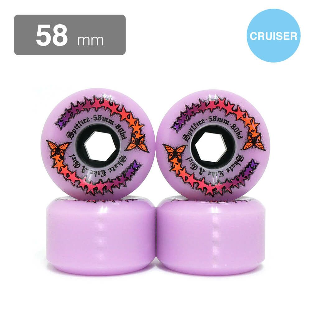 SPITFIRE WHEEL スピットファイヤー ソフトウィール（クルーザー） 80HD CONICAL FULL SKATE LIKE A GIRL EVOLUTION ラベンダー 58mm スケートボード スケボー