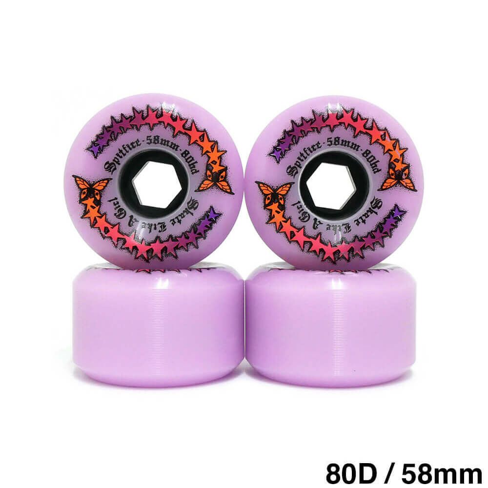 SPITFIRE WHEEL スピットファイヤー ソフトウィール（クルーザー） 80HD CONICAL FULL SKATE LIKE A GIRL EVOLUTION ラベンダー 58mm スケートボード スケボー