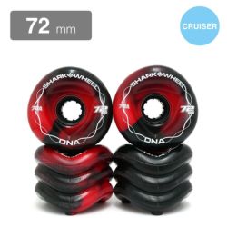 SHARK WHEEL シャークウィール ソフトウィール（クルーザー） DNA（78A） BLACK/RED SWIRL 72mm スケートボード スケボー