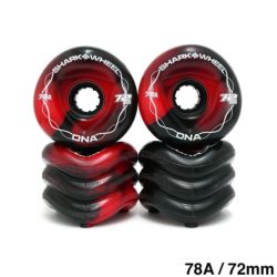 SHARK WHEEL シャークウィール ソフトウィール（クルーザー） DNA（78A） BLACK/RED SWIRL 72mm スケートボード スケボー