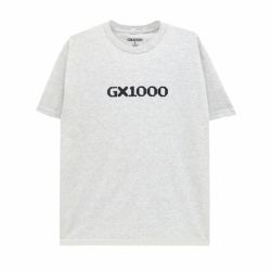 GX1000 T-SHIRT ジーエックス1000 Tシャツ OG LOGO ASH/BLACK スケートボード スケボー 