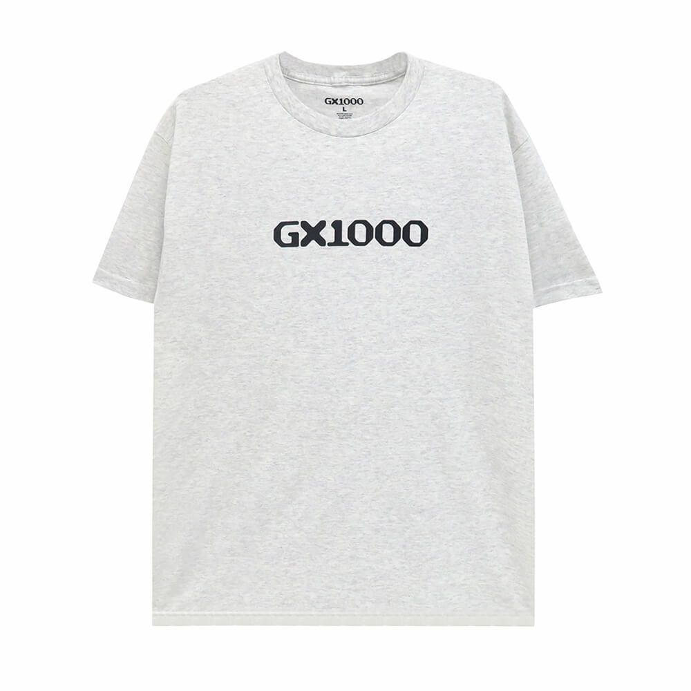 GX1000 T-SHIRT ジーエックス1000 Tシャツ OG LOGO ASH/BLACK スケートボード スケボー 