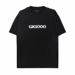 GX1000 T-SHIRT ジーエックス1000 Tシャツ OG LOGO BLACK/WHITE スケートボード スケボー 