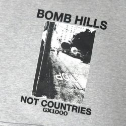 GX1000 HOOD ジーエックス1000 パーカー BOMB HILLS NOT COUNTRIES GREY/BLACK ス1