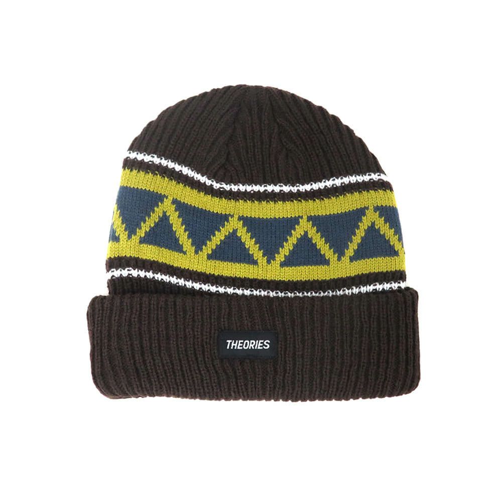 THEORIES KNITCAP セオリーズ ニットキャップ PEAKS BEANIE BROWN スケートボード スケボー 