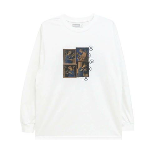 THEORIES LONG SLEEVE セオリーズ ロングスリーブTシャツ ARCHITECTS IN BLUE WHITE スケートボード スケボー 