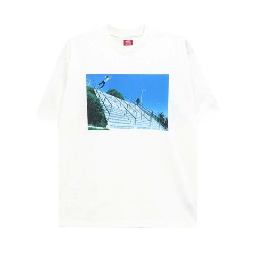  VANS T-SHIRT バンズ Tシャツ SKATE ROWLEY RIPSLIDE HANDRAIL 25TH WHITE （US企画） スケートボード スケボー 