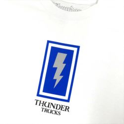 THUNDER LONG SLEEVE サンダー ロングスリーブTシャツ BOXED BOLT WHITE/BLUE スケートボード スケボー 1