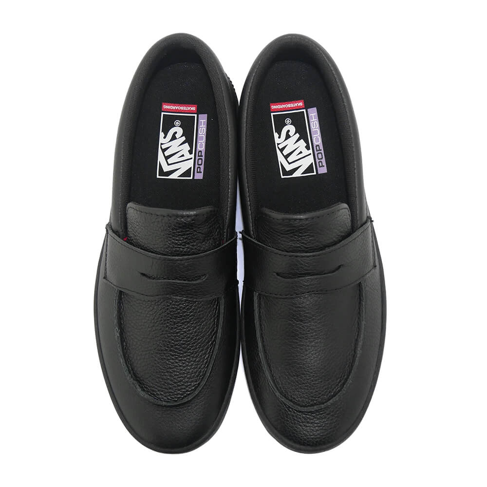VANS SHOES バンズ シューズ スニーカー SKATE LOAFER BLACK/BLACK（US企画） スケートボード スケボー 1