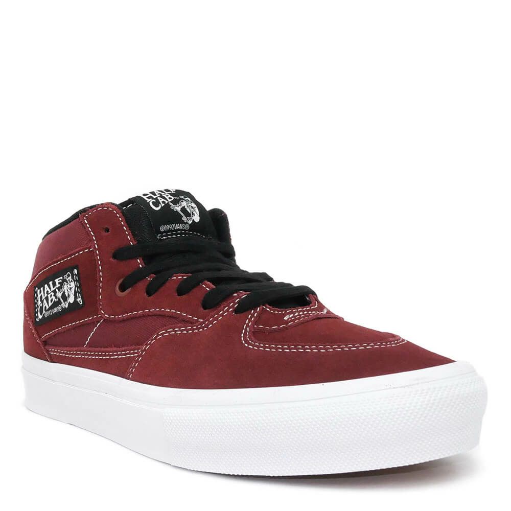 VANS SHOES バンズ シューズ スニーカー SKATE HALF CAB BURGUNDY/WHITE（US企画） スケートボード スケボー