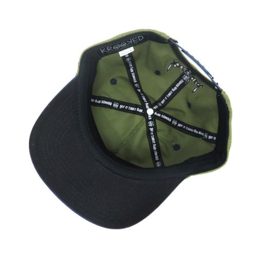 KROOKED CAP クルキッド キャップ MERMAID FISH SNAPBACK OLIVE/NAVY スケートボード スケボー 4