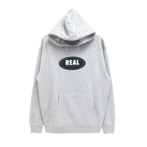 REAL HOOD リアル パーカー OVAL GREY/NAVY/OLIVE スケートボード スケボー 