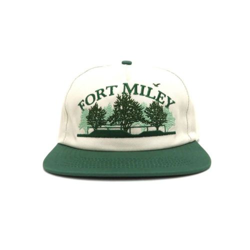 REAL CAP リアル キャップ FORT MILEY SNAPBACK OFF WHITE/GREEN スケートボード スケボー 1