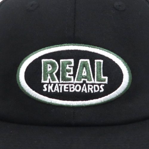 REAL CAP リアル キャップ OVAL EMB STRAPBACK BLACK/GREEN/WHITE スケートボード スケボー 4