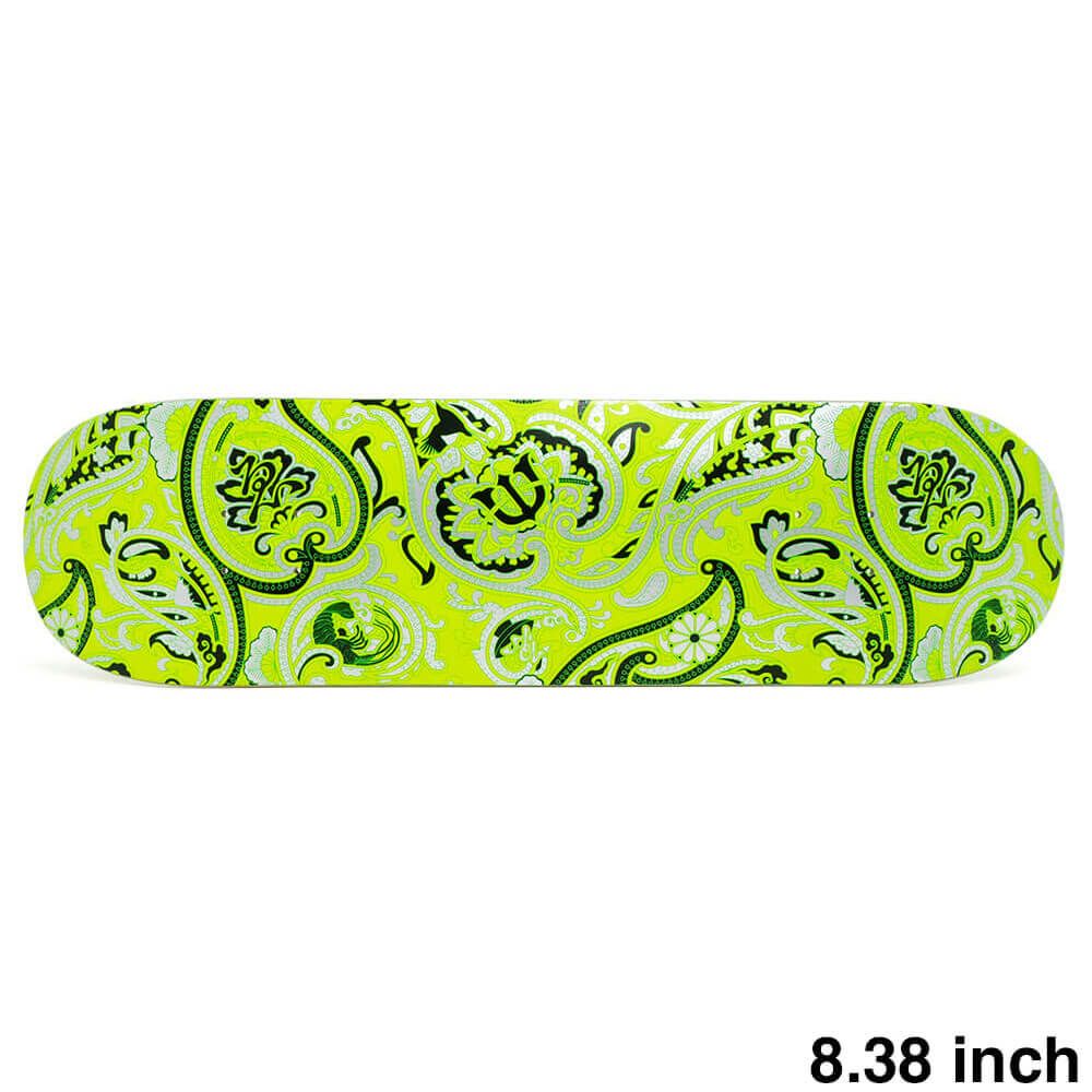 EVISEN DECK エビセン デッキ TEAM PAISLEY NEON YELLOW 8.38 スケートボード スケボー