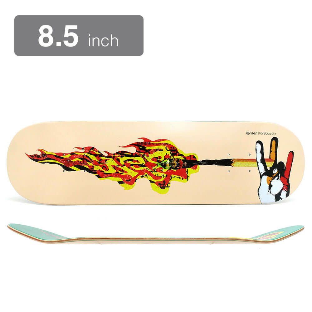 EVISEN DECK エビセン デッキ TEAM WYE FIRE 8.5 スケートボード スケボー